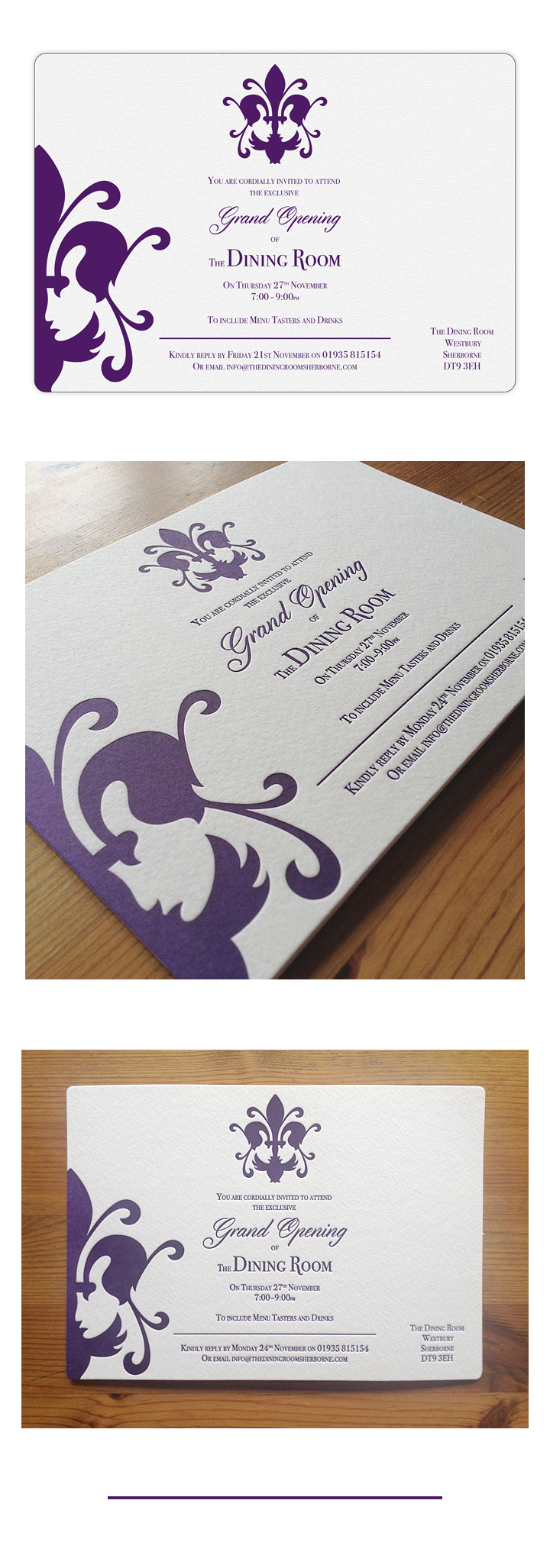 Dining Room Sherborne - Graphic Design Sherborne